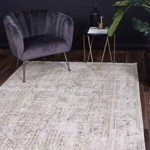 Bohemian Paradise Beige Multi Rug Durable Soil-Resistant
