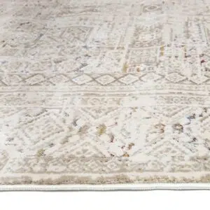 Bohemian Beige Multi Rug Durable Soft Comfort