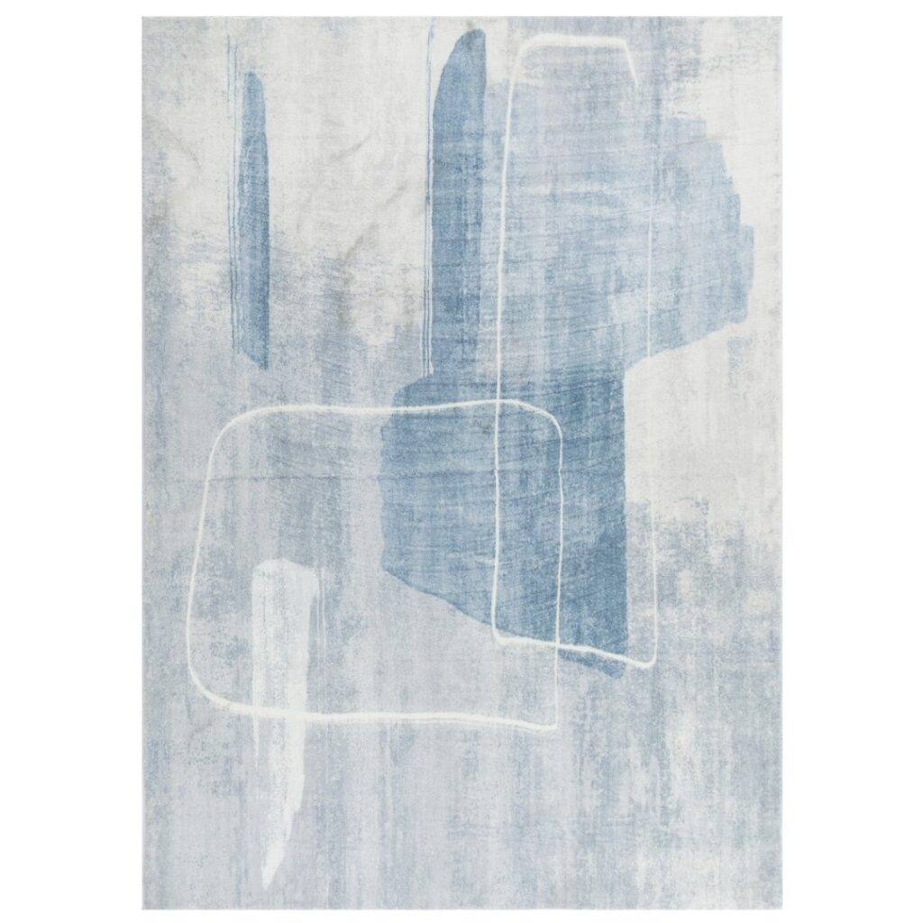 Cloud Abstract Blue Modern Living Solution Eco-Friendly Rug