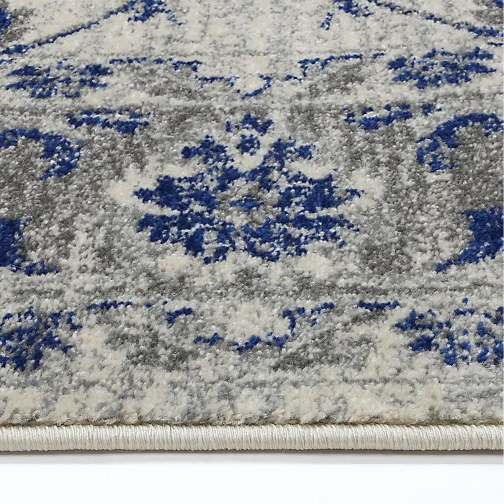 Turkish Delicate Blue & Ivory Rug – Durable Modern Design & Traditional Craftsmanship