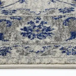 Turkish Delicate Blue & Ivory Rug – Durable Modern Design & Traditional Craftsmanship
