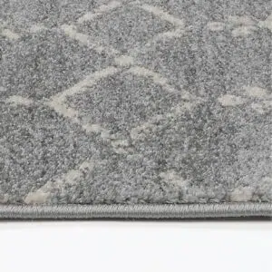 Delicate Cassiday Grey Ivory Rug Heatset Polypropylene Turkish Craftsmanship 11mm Pile