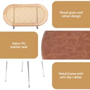 Artiss Dining Chairs Brown Retro Style Comfort Modern