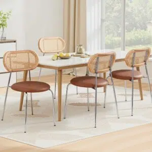 Artiss Brown Dining Chairs Set (4 pcs) - Retro Comfort & Durability