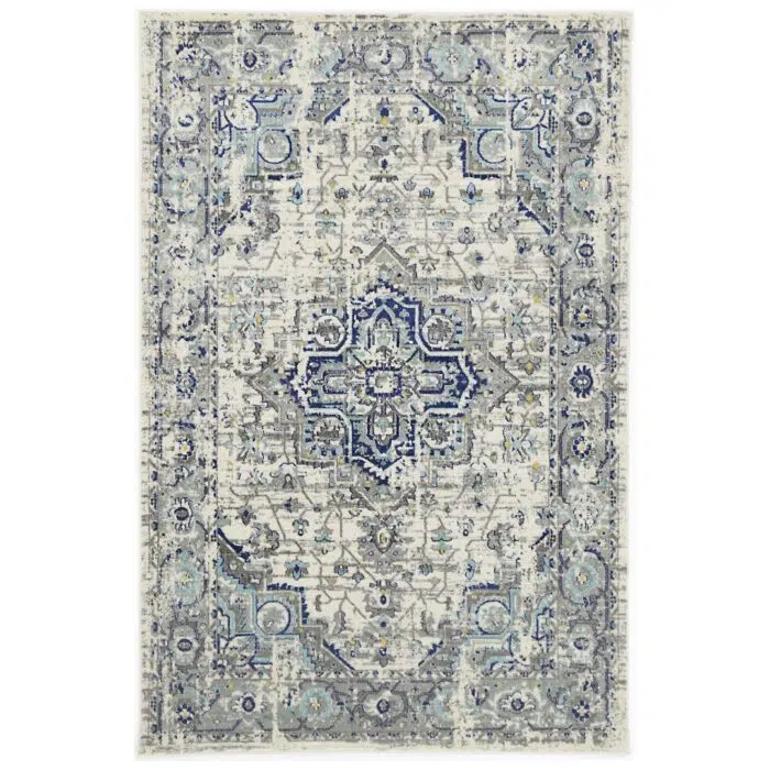 Delicate MeMontana Ivory & Blue Rug