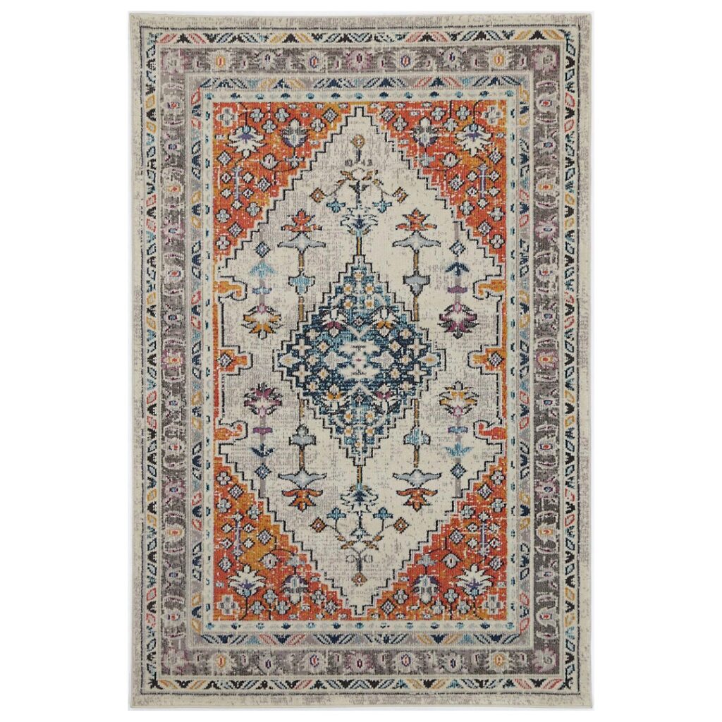 Delicate heatset polypropylene rug, custom sizes, Turkish design, modern home decor