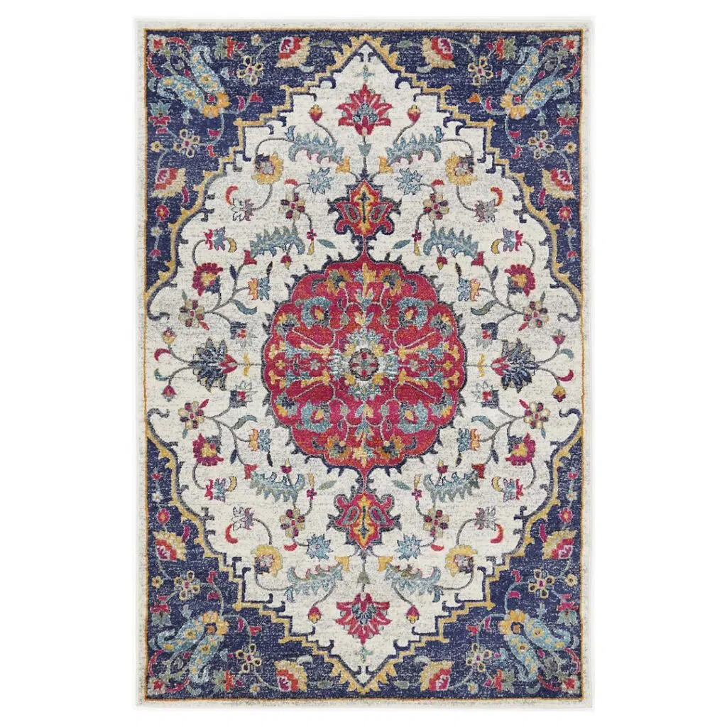 Tiffany Multi Rug Delicate Design Antique Motifs Heatset Polypropylene