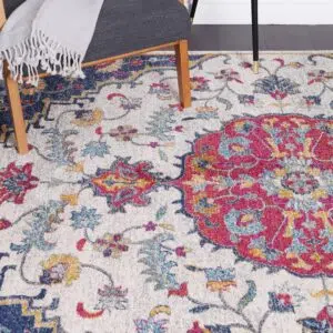 Timeless Design with Tiffany Multi Rug – Antique Motifs, Geometric Patterns, and Ikat Elements for Elegant Interiors