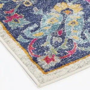 Delicate Tiffany Rug with Antique Motifs, Geometric Patterns, Heatset Polypropylene, Turkish Craftsmanship, Sustainable Design