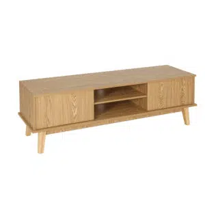 Modern TV Cabinet 140cm Storage Shelves Entertainment Unit
