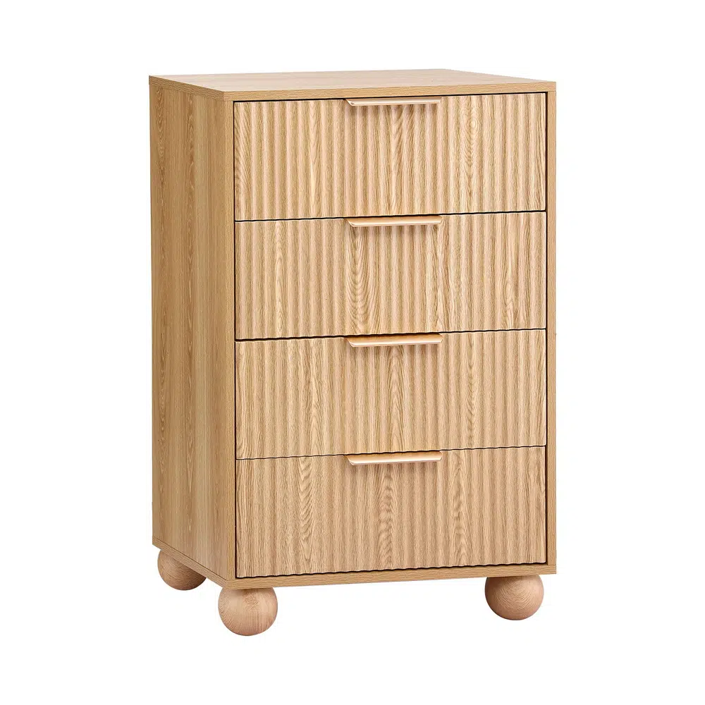 Artiss 4-Drawer Tallboy Pine Modern Storage