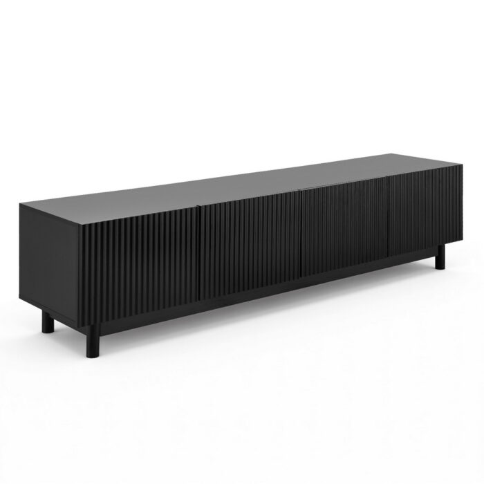 Artiss 180cm Black TV Unit E1 PB Melamine 60kg Capacity