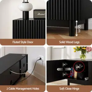 Artiss 180cm Black Storage Cabinet with Adjustable Shelves & Safe Design