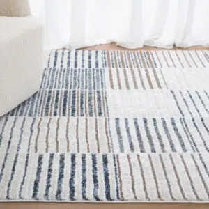 15mm Pile Polyester Rug Modern Turkish Design Low-Maintain Space-Optimized