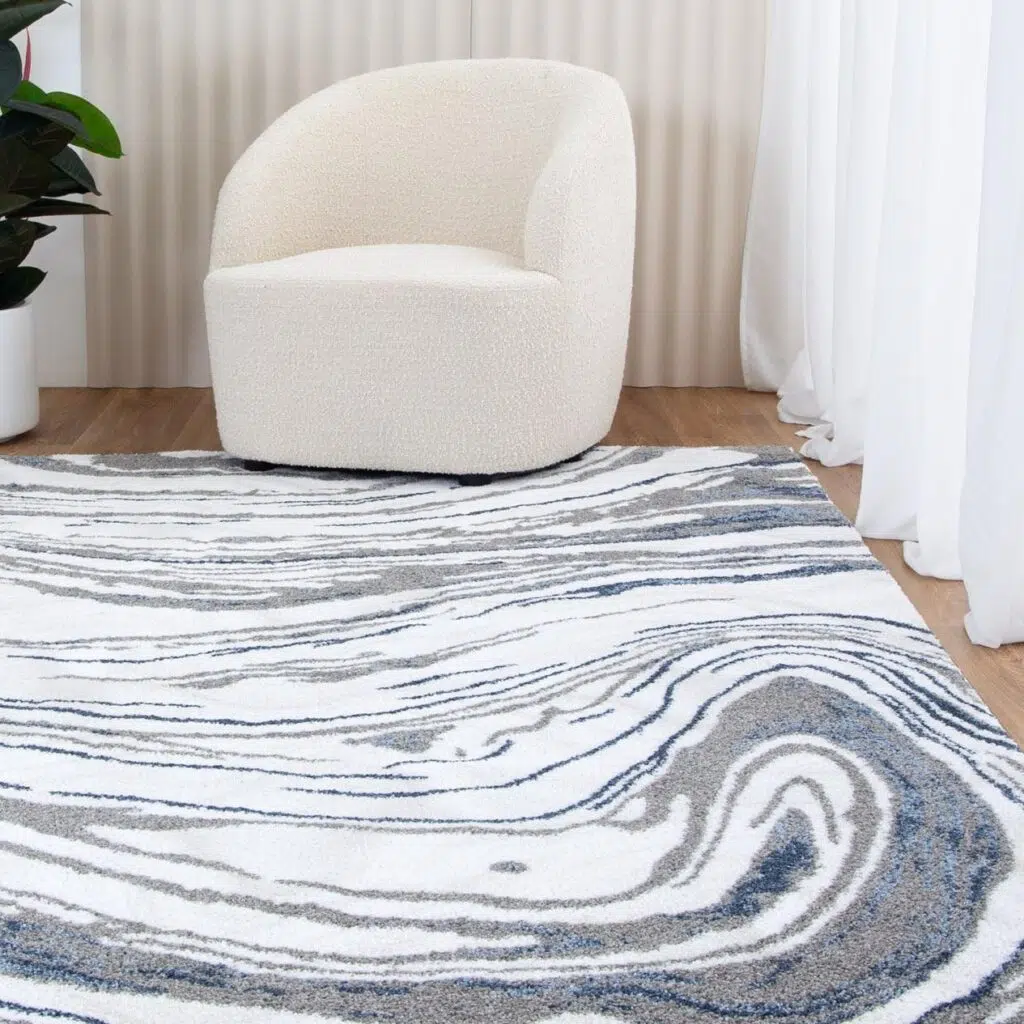 Luxurious Thick Abstract Polyester Rug