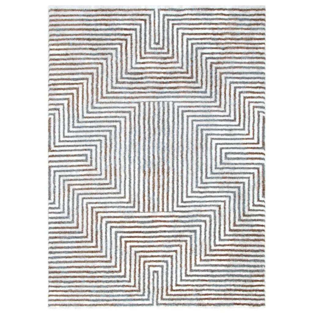 Turkish Craftsmanship Geometric Polyester Rug Comfort Durable Versatile