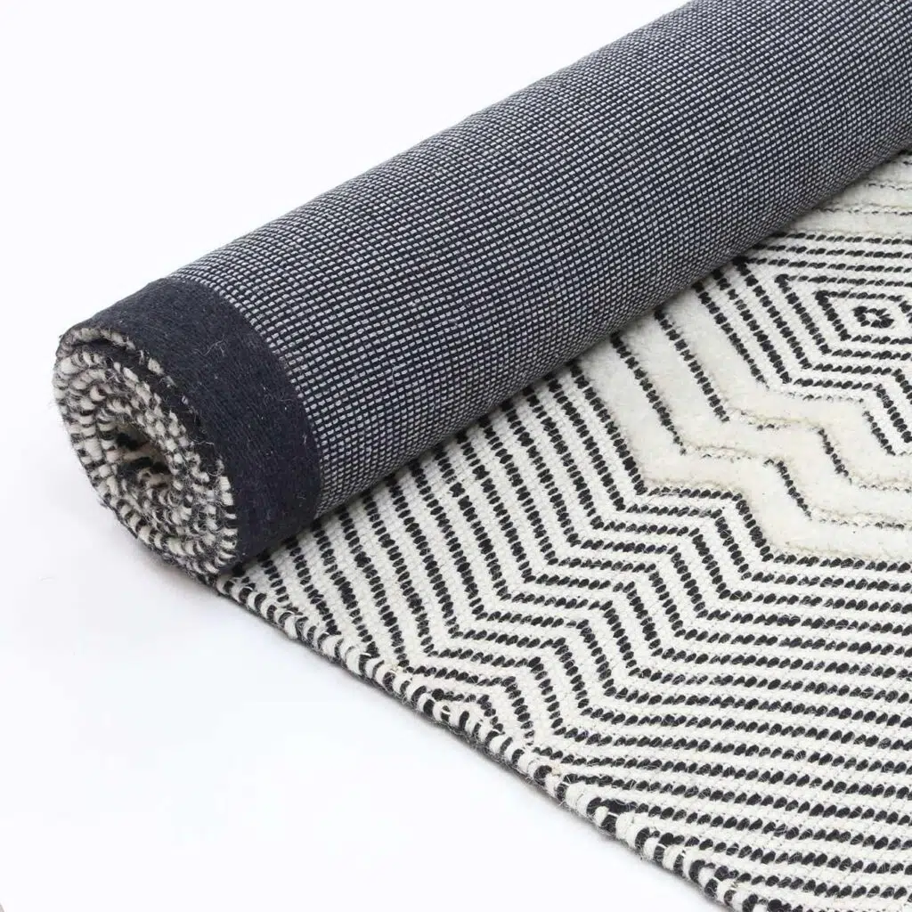 Himalaya Saw Tribal Ivory Wool Rug - Natural Tones, Handmade, Soft & Durable