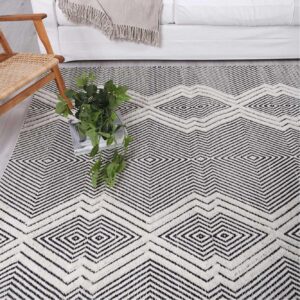 Himalaya Saw Tribal Ivory Wool Rug 70% Wool 30% Polyester Durable Handcrafted Home