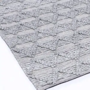 Himalaya Mosaic Tribal Grey Wool Rug – Timeless Design with Subtle Elegance