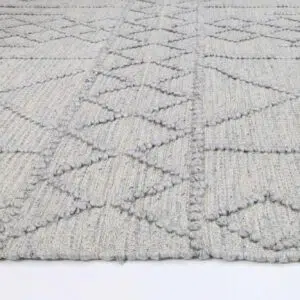 Himalaya Diamond Tribal Grey Wool Rug Elegant Layered Design 70% Wool 30% Polyester Durable for Everyday Use