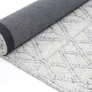 Himalaya Diamond Tribal Grey Wool Rug 70% Wool 30% Polyester Handwoven for Modern Living