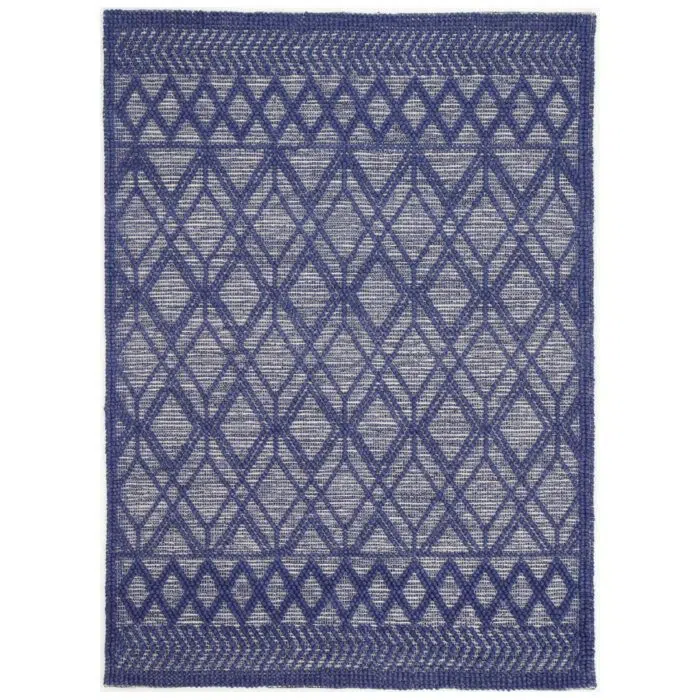 Himalaya Cobblestone Tribal Blue Wool Rug