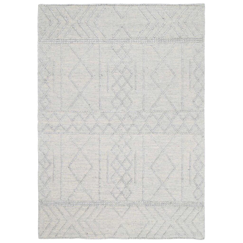 Himalaya Diamond Tribal Grey Wool Rug - Durable Handwoven Luxury Rug for Modern Interiors