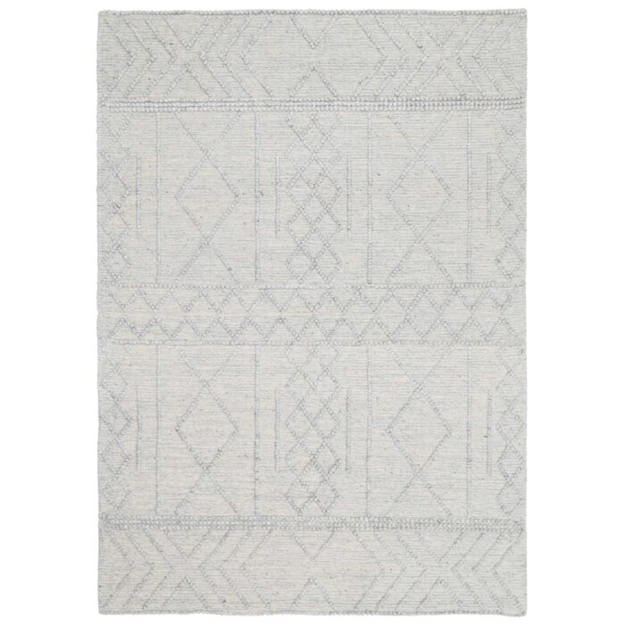 Himalaya Diamond Tribal Grey Wool Rug - Durable Handwoven Luxury Rug for Modern Interiors