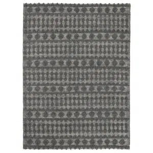 Himalaya Fine Tribal Grey Wool Rug Handwoven 70% Wool 30% Polyester