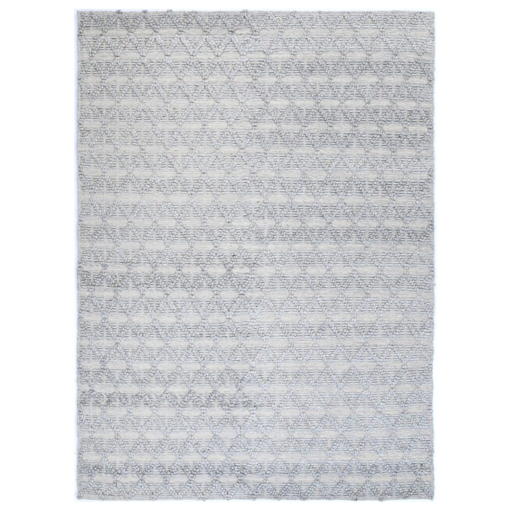 Himalaya Mosaic Tribal Grey Wool Rug – Timeless Design Subtle Elegance