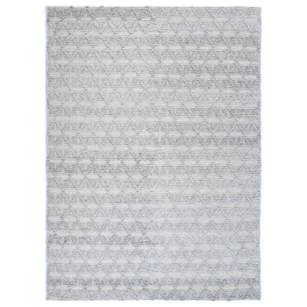 Himalaya Mosaic Tribal Grey Wool Rug – Timeless Design Subtle Elegance