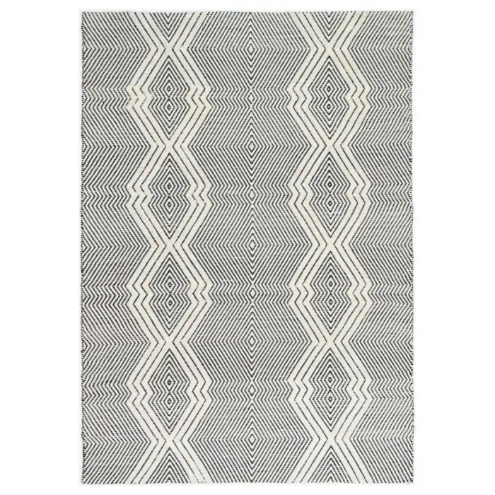 Himalaya Saw Tribal Ivory Wool Rug