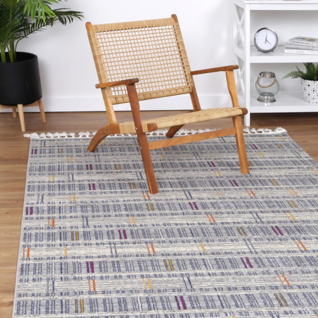 grey polypropylene rug durable low-maintenance versatile sizes premium craftsmanship