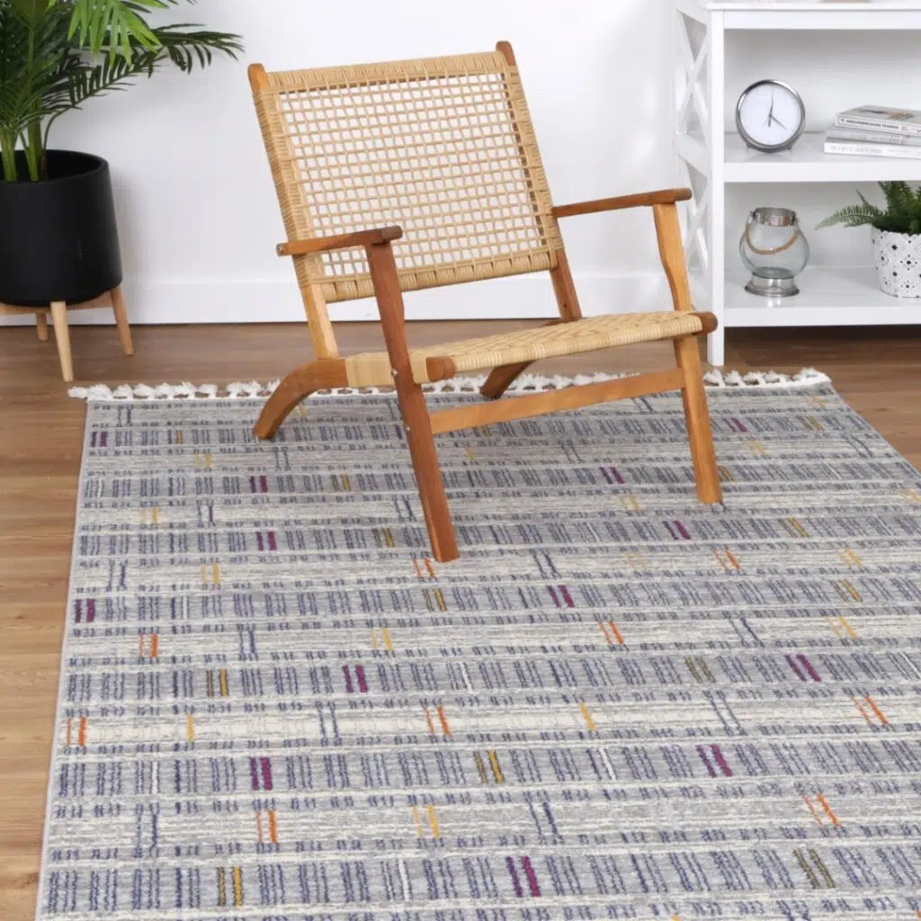 grey polypropylene rug durable low-maintenance versatile sizes premium craftsmanship