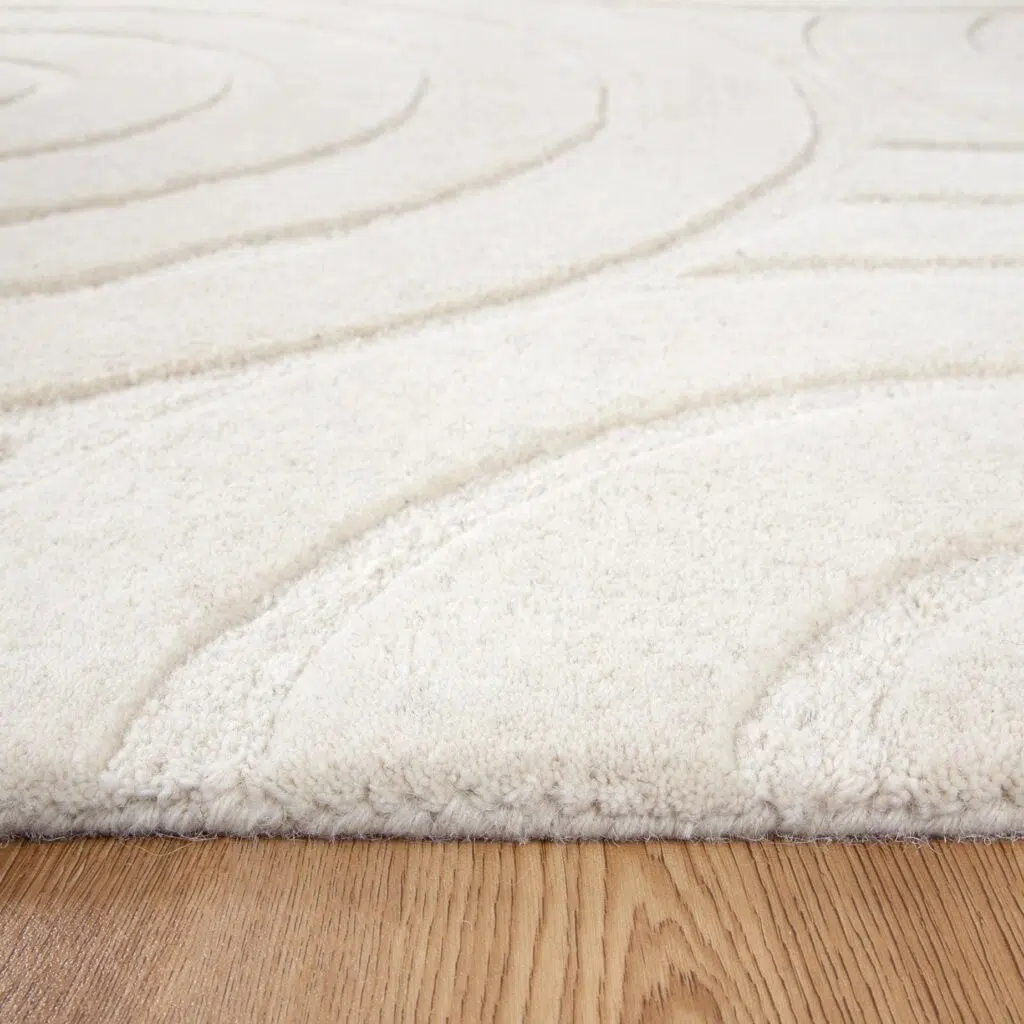Les Nomades Ellipse Cream Wool Rug - Earthy Modern Organic Design