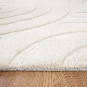 Les Nomades Ellipse Cream Wool Rug - Earthy Modern Organic Design