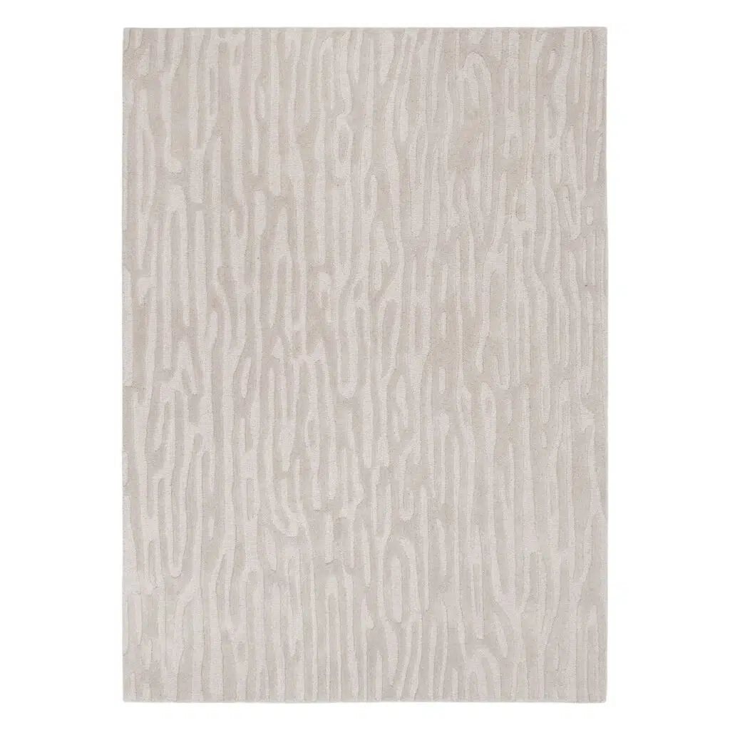 Les Nomades Sandstorm Beige Wool Rug Handmade Modern Space