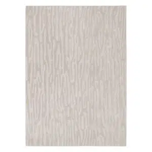 Les Nomades Sandstorm Beige Wool Rug Handmade Modern Space