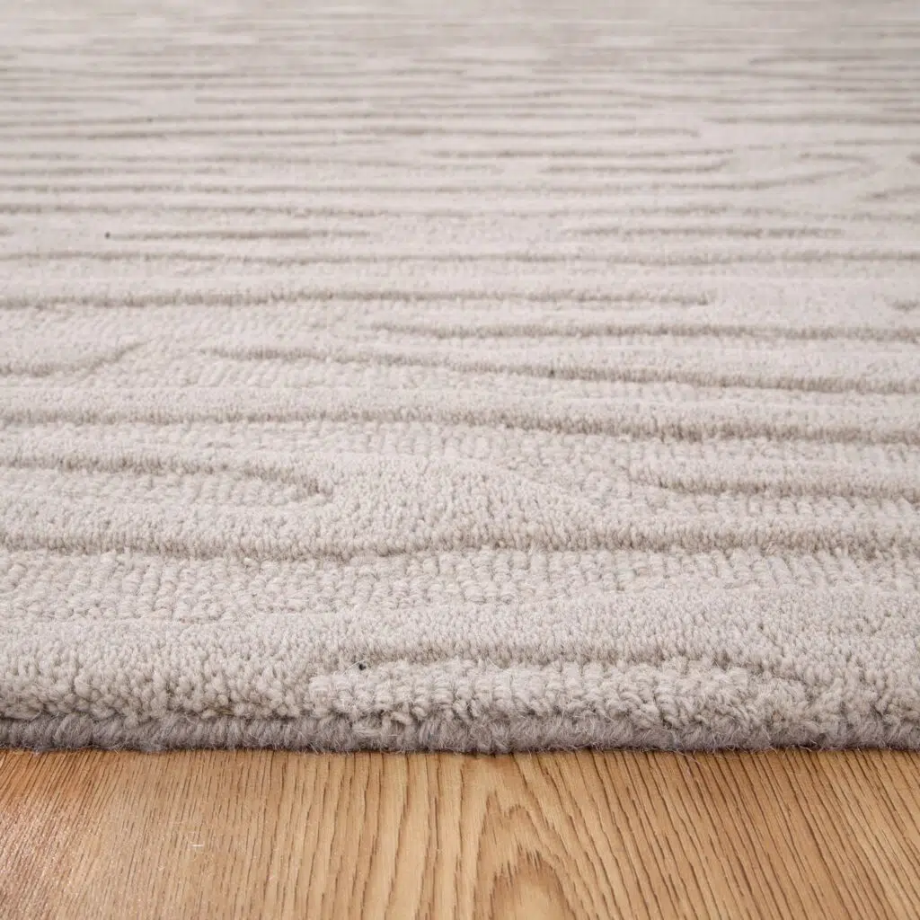 Les Nomades Sandstorm Beige Wool Rug 100% Wool Handmade Elegant Rug