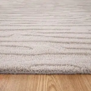 Les Nomades Sandstorm Beige Wool Rug 100% Wool Handmade Elegant Rug