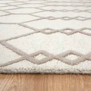 Natural Wool Rug for Modern Living (Beige)
