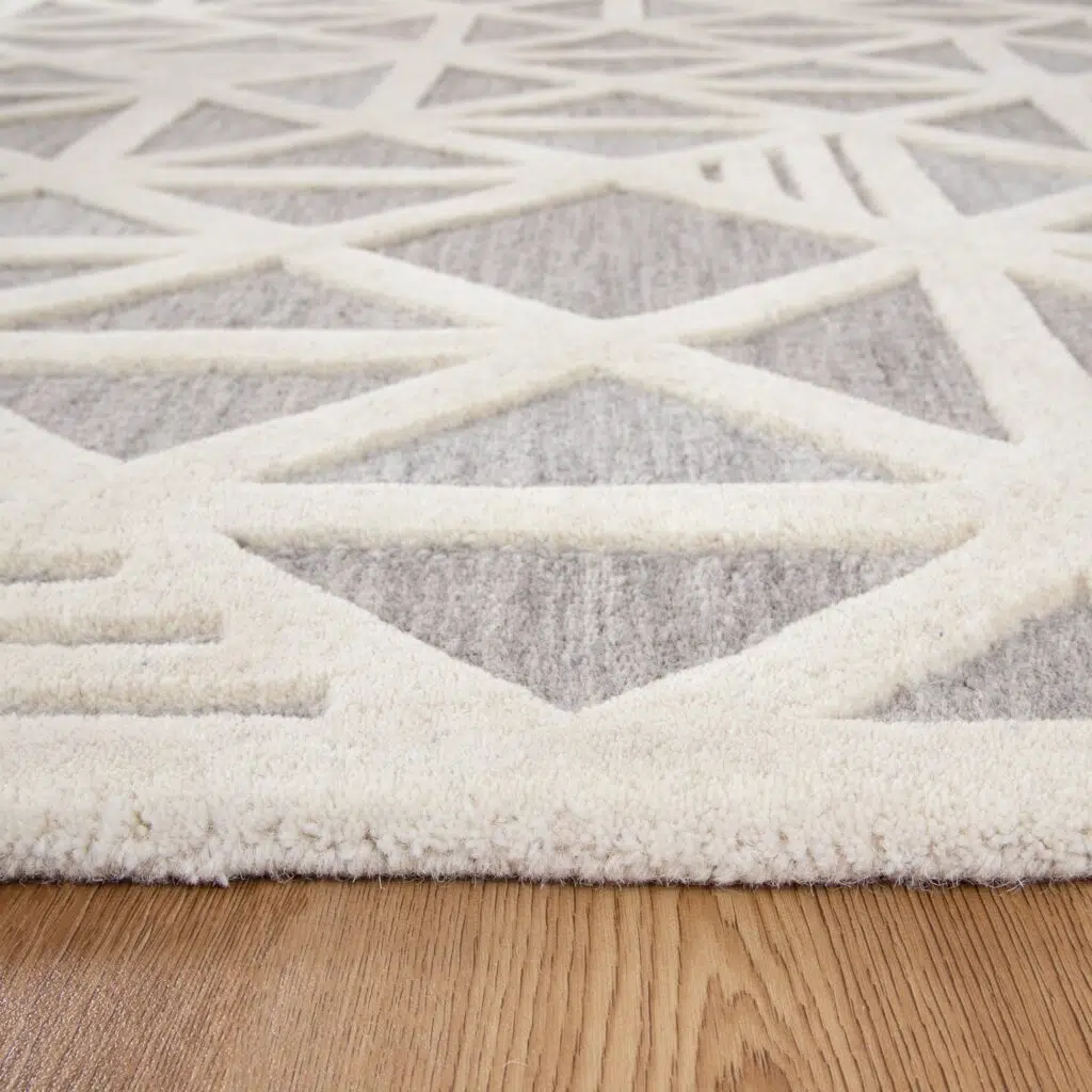 Les Nomades Trilogy Greige Wool Rug - Modern luxury with earthy tones and organic patterns.