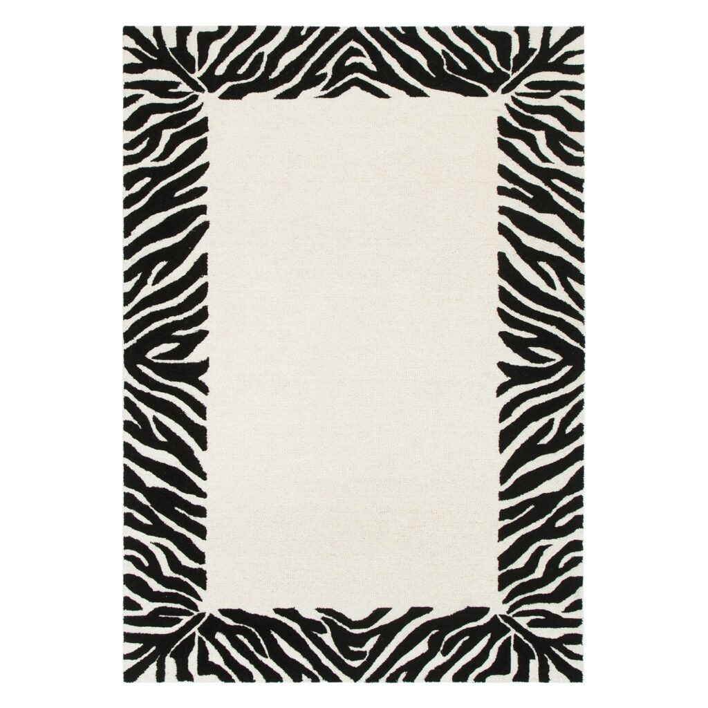 Wool Rug | Modern Design | Black & White | Natural Texture