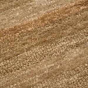 Les Nomades Linear Caramel Wool Rug - Natural Elegant Modern Comfort Durability