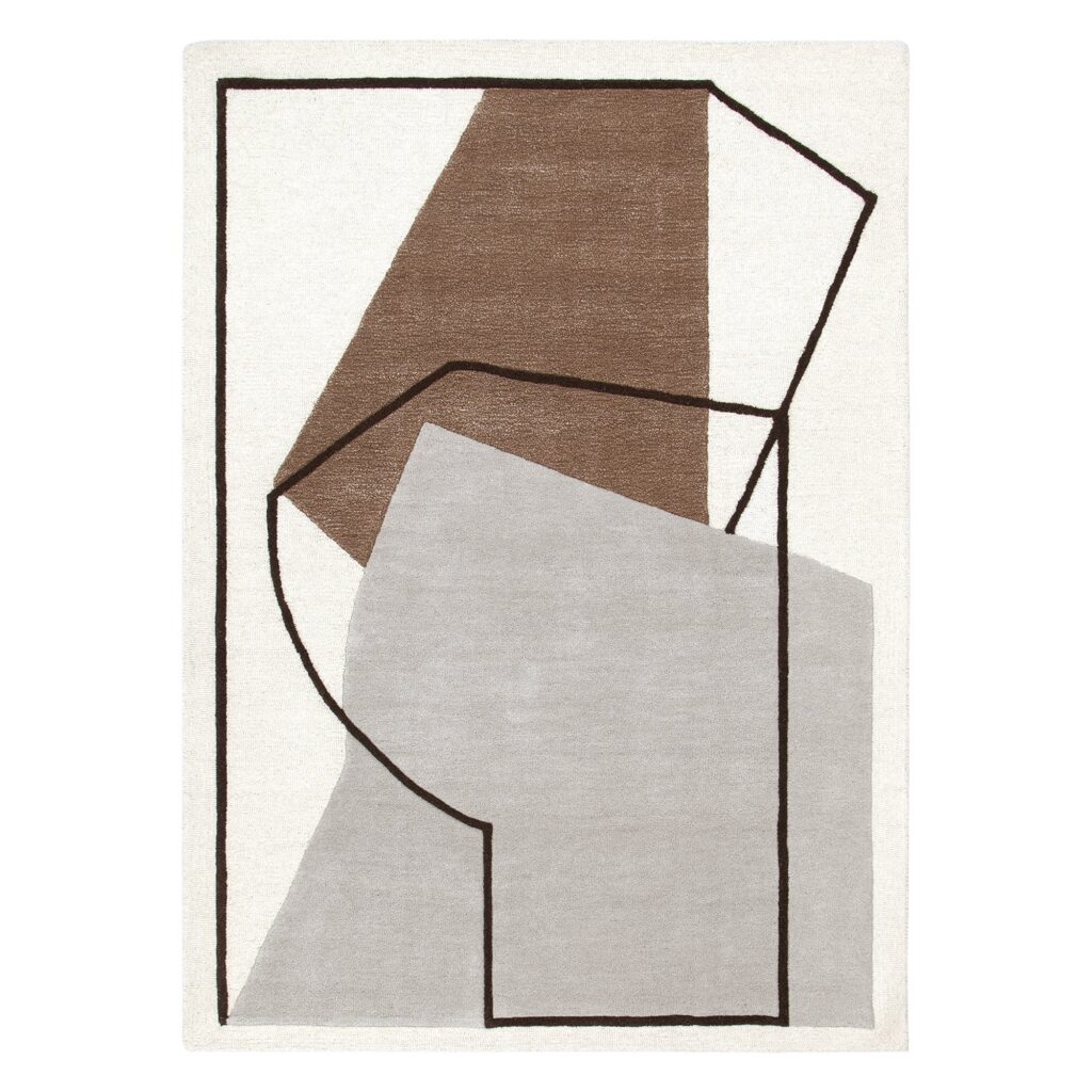 Les Nomades Minimal Beige Wool Rug - Earthy Modern, Soft Comfort, Versatile for Contemporary Spaces