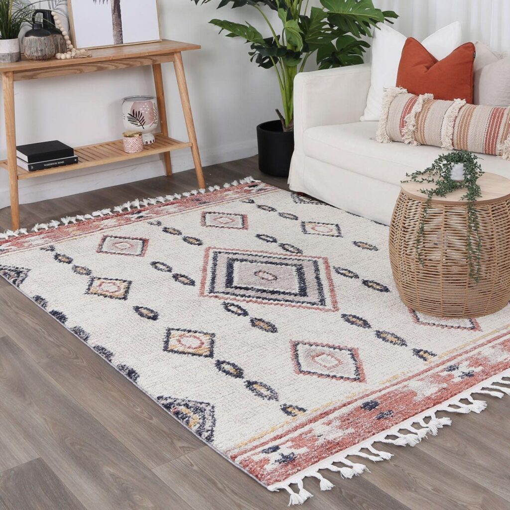 Tribal Diamond Moroccan Rug - Soft Comfort, Durable Craft, Versatile Design
