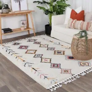 Tribal Ash Rug Morocco | Soft Plush Modern Design, Durable Maintenance