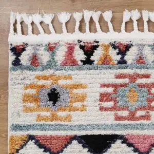 high-density polyester rug with Moroccan geometric design for soft comfort and durability in various rooms