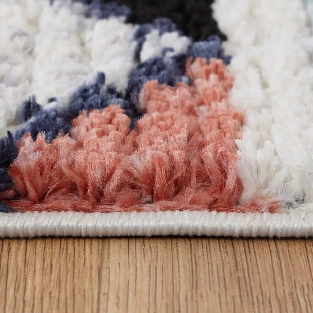 Ultra-Soft Shag Pile | High-Density Polyester, 1.2-Inch Pile Height | Durable & Low-Maintenance | Anti-Slip Pad | Moroccan Tribal Rug