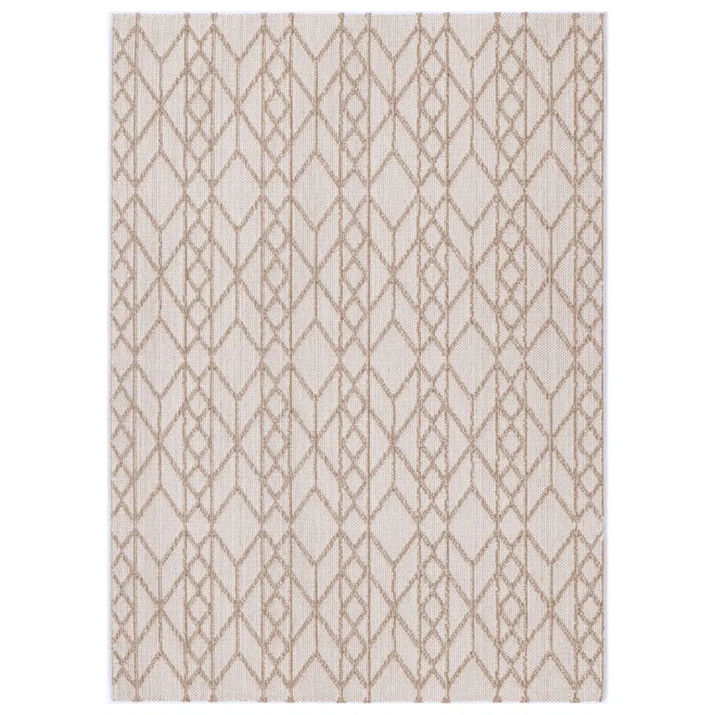 Beige indoor outdoor Maldives Gaia rug versatile design durable synthetic fibers stylish modern Falklands collection